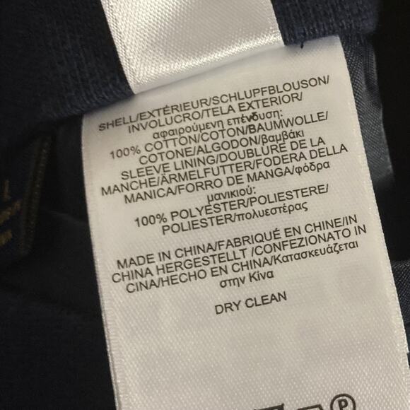 NWT BROOKS BROTHERS Jacket Blazer Sport-Coat 
 L Navy Gold-Button Cotton Unlined - Picture 10 of 15